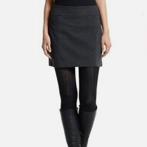 White House Black Market Charcoal Gray Poly Mini Skirt SZ Small